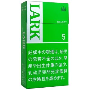绿LARK5mg薄荷长支/ラーク セレクト メンソール 5 100Sボックス