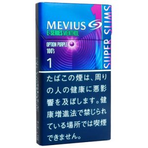 柔和七星梅比乌斯E系列1mg蓝莓超细/メビウス イーシリーズ メンソール オプション パープル ワン 100’S スリム